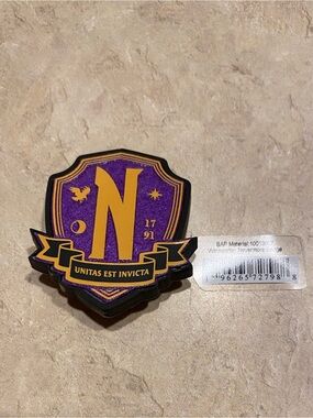 Wednesday Addams Wednesday Nevermore Badge croc jibbitz NEW WITH TAG